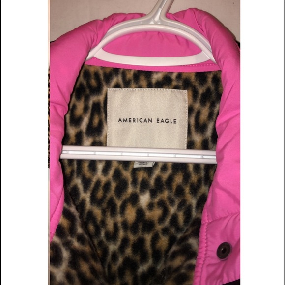 American eagle leopard print bomber jacket - Picture 2 of 3